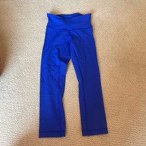 Cropped blue Lulu leggings